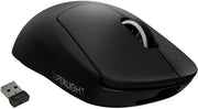 Black/Logitech G PRO X SUPERLIGHT Wireless Gaming Mouse/Compatible with PC / Mac